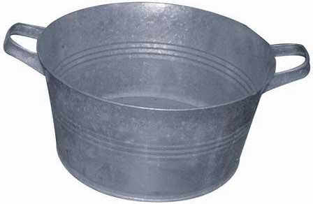 Tsingitud kauss metallkäepidemetega 40 cm, 16 l