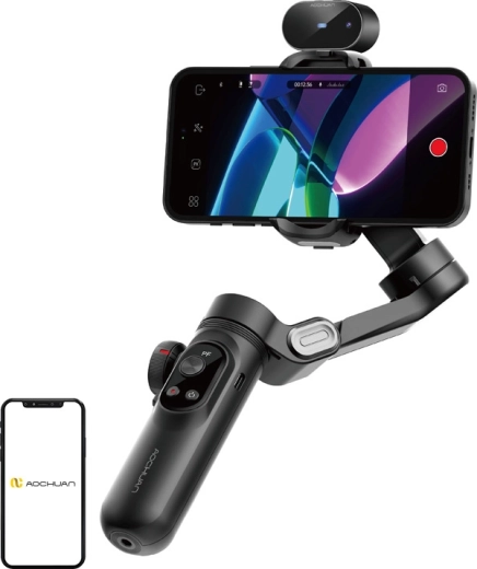 Aochuan Smart X Pro 3-teljeline stabilisaator telefonile AI-anduriga, must