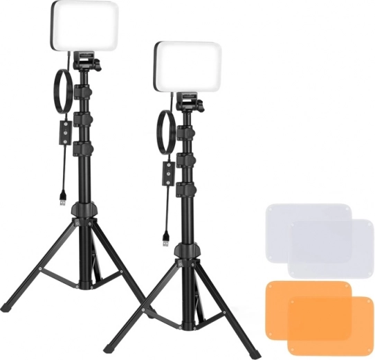 Neewer BP66 stuudiokomplekt kahe LED-valgustiga koos filtrite ja statiividega
