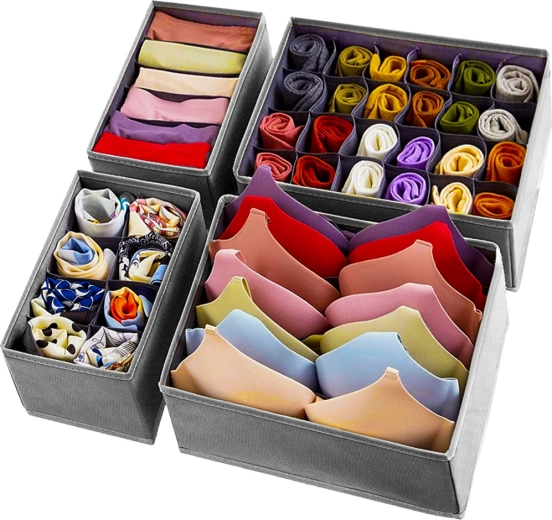 Ruhhy underwear drawer organizer – set of 4 pcs