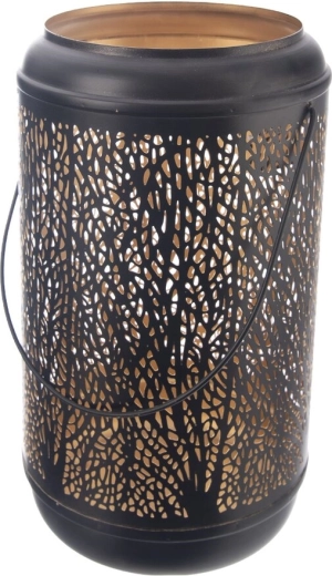 Metallist küünlajalg TREE must-kuldne 23 cm