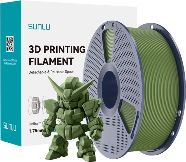 Sunlu PLA+ 2.0 filament oliiviroheline 1,75 mm
