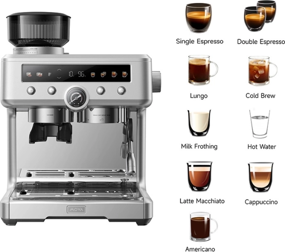 MOVA S20 Pro Silver Espresso Machine