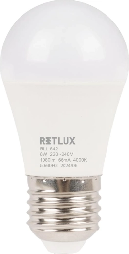 LED-pirn RETLUX Mini Globe E27 8 W 4000 K