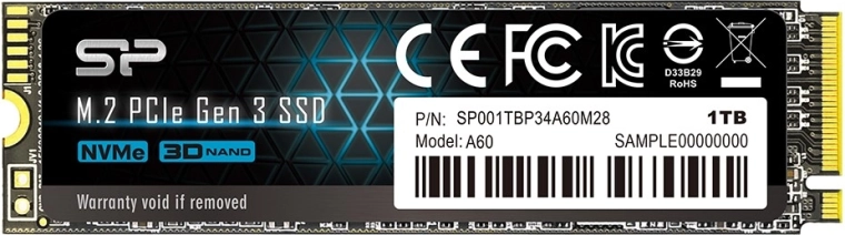 SSD-ketas Silicon Power P34A60 1TB NVMe M.2