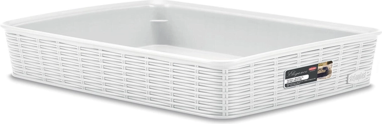 Plastikust hoiukorv Elegance – Valge