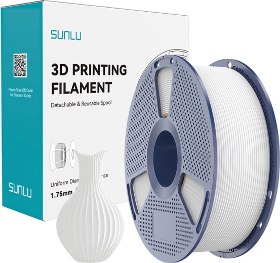Sunlu PLA Classic valge filament 1,75 mm – 1 kg