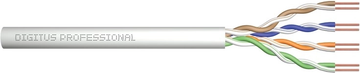 Digitus Cat 5e U/UTP Eca AWG 24/1 PVC paigalduskaabel, 100 m, hall