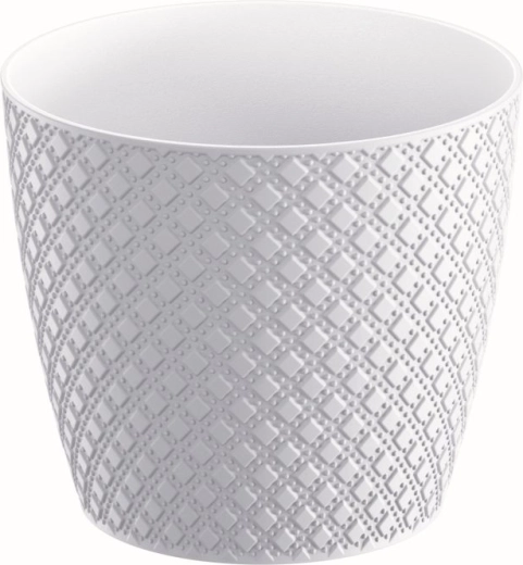 Lillepott Orient 15,7 cm valge plastist, külmakindel