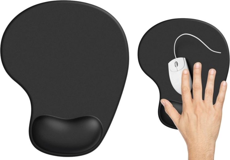 Ergonomic mouse pad with wrist rest - 1 piece
