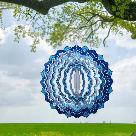 Rippuv 3D mandala – tuulekeerutaja 12" aeda ja interjööri