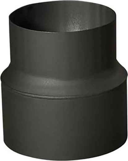 Suitsutoru üleminek 130/120 mm, pikkus 160 mm, paksus 1,5 mm, must