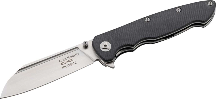 Ühe käega avatav taskunuga 9 cm Sheepfoot, G10, must