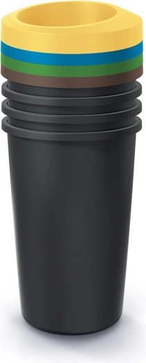 Jäätmete sorteerimiskastide komplekt 4×45 l Prosperplast Compacta R Drop