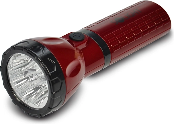 Solight LED-laetav taskulamp, 9 × LED, punamust, pistikuga – 1 tk