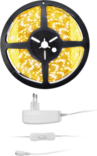 Solight LED-valgusriba koos adapteriga 5 m, soe valge