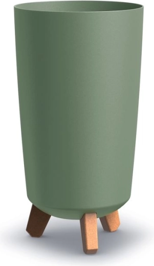 Kõrge jalgadel lillepott Gracia Tubus Slim 19,5 cm – maalähedane roheline