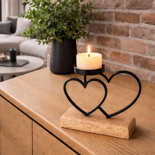 Romantic light with hearts