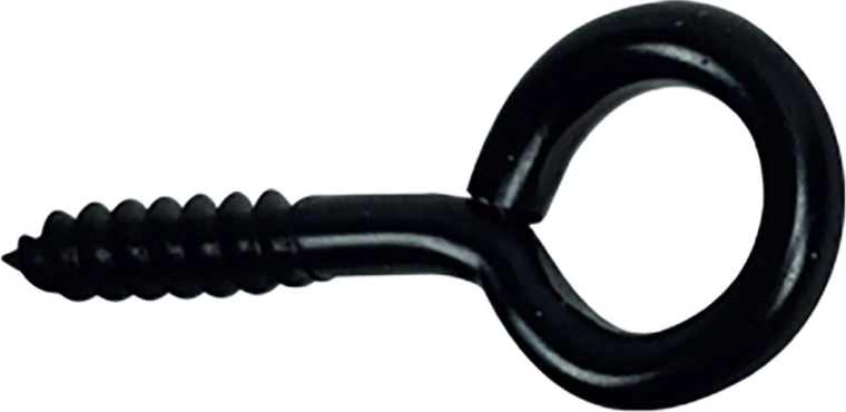 Suletud aas kruviga 18 × 50 mm, must (10 tk)