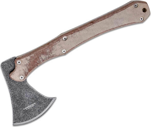 Kirves Condor Mountain P.A.S.S. 830 g, pruun Micarta, nahktupp