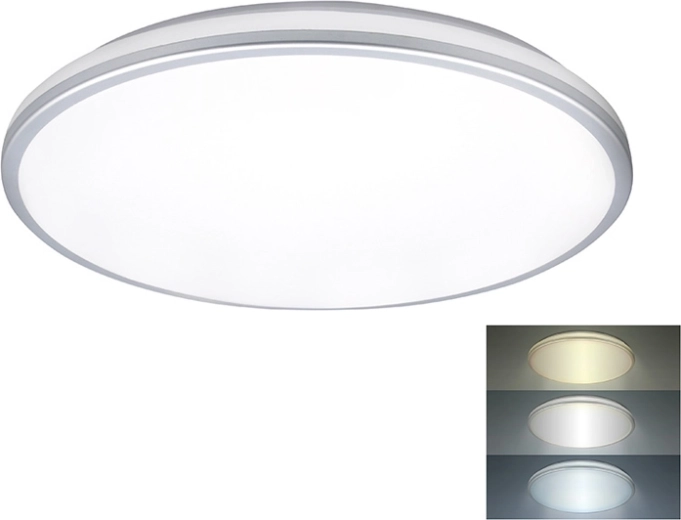 Solight ümmargune LED lae-/seinavalgusti niisketesse ruumidesse IP54 24 W 2150 lm 3CCT 38 cm