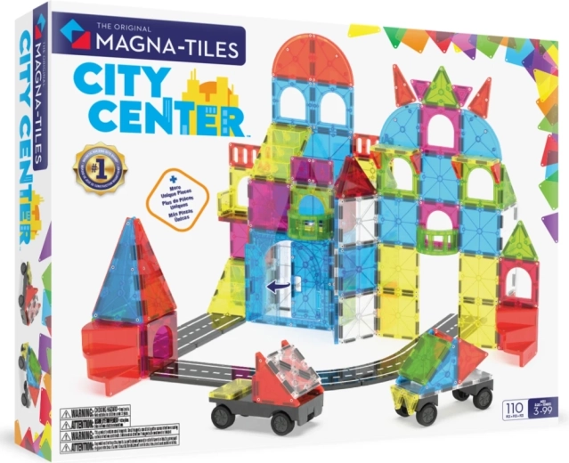 MAGNA-TILES magnetiline ehituskomplekt linnakeskus (110 osa)