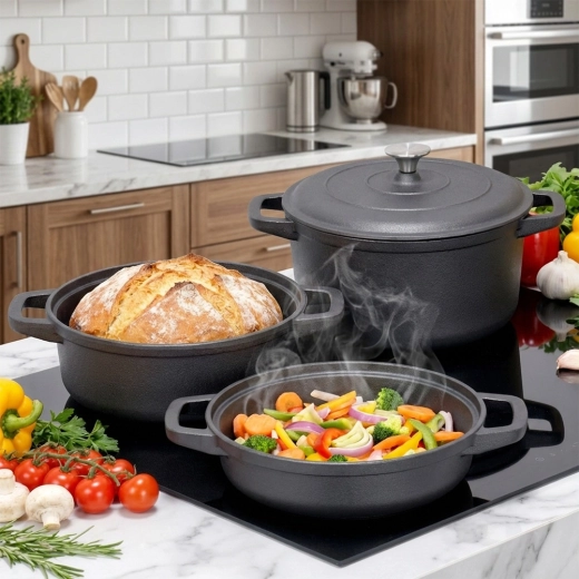 Versatile cooking on all heat sources