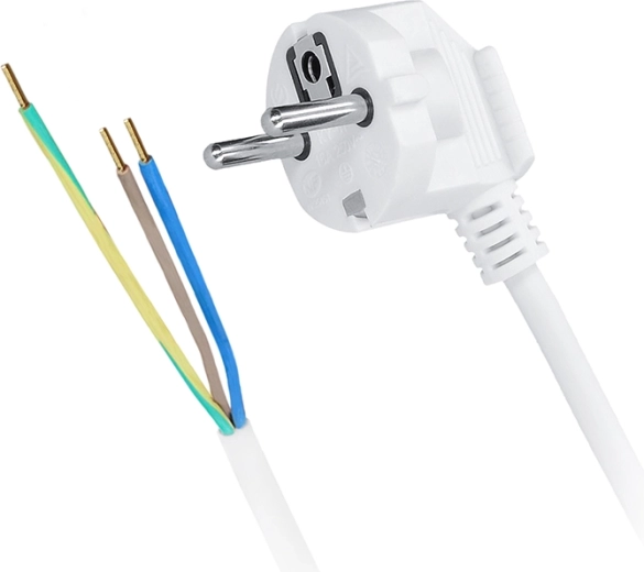 Solight flexo toitejuhe 3× 1,5 mm² valge 2 m