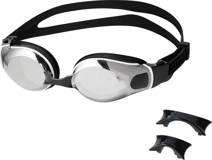 Ujumisprillid NILS Aqua uduvastase ja UV-kaitsega, mustad