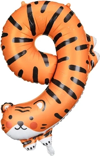 Fooliumõhupall number 9 – tiiger 49 × 76 cm
