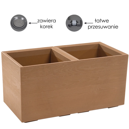 Lillekast Karo Eco Wood 80 × 40 × 40 cm, naturaalne puit