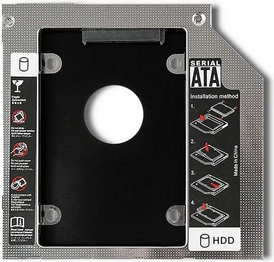 Qoltec raam 2,5" teise HDD/SSD-ketta jaoks sülearvutisse, 9,5 mm