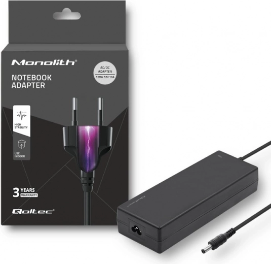 Lauatoiteadapter 120 W, 12 V, 10 A, 5,5 × 2,5 mm + toitekaabel