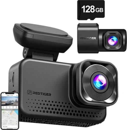 REDTIGER VC70 autokaamera 4K ja 2,5K, Wi-Fi ja 128 GB kaardiga