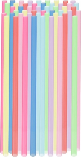 Colored drinking straws 22 cm, 50 pcs