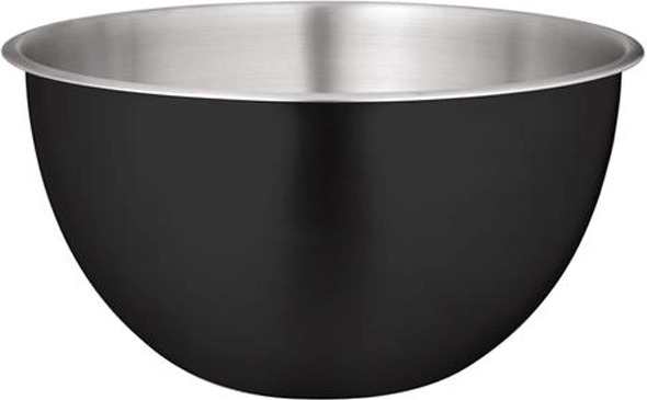Matte black stainless steel bowl, 25 cm