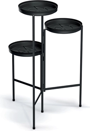 Mitmetasandiline lillealus, must, 50 cm