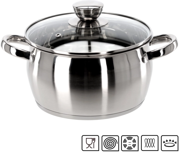 Roostevabast terasest pott kaanega Belly 2,5 l 20 cm