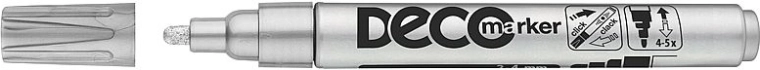 Dekoratiivmarker ICO Deco hõbedane 2–4 mm