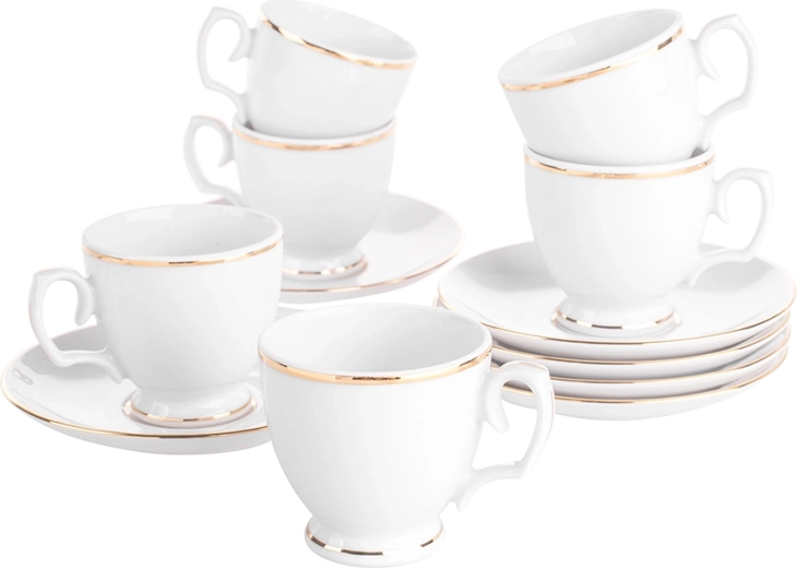 Mariapaula Klasyka Złota Linia espressotasside ja alustasside komplekt 100 ml (12 tk)