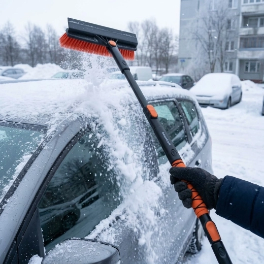 Rotating brush and comfortable grip
