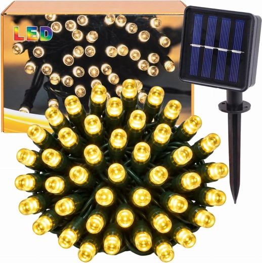 Solar Christmas LED Light Chain 7.5 m, 50 LEDs, White