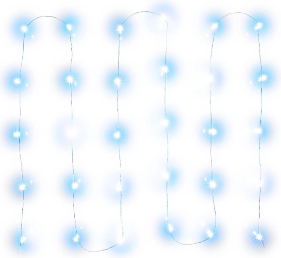 Retlux Nano Christmas String Lights, 30 LEDs with Cool White Light