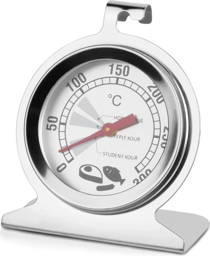 Steel oven and smoker thermometer