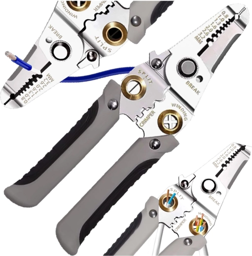 Multifunctional Wire Stripping and Crimping Pliers 0.8–3.2 mm, 7-in-1