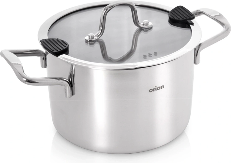 Roostevabast terasest pott kaanega VENICE 18 cm, 2,3 l