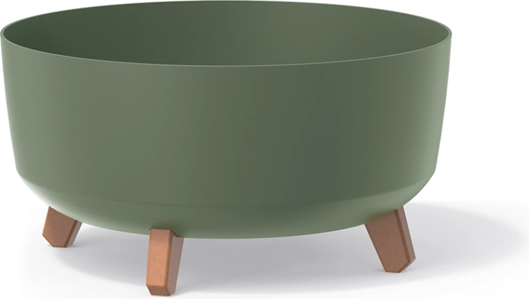 Lillepott Gracia Low 23,5 cm – maalähedaselt roheline isekastuv