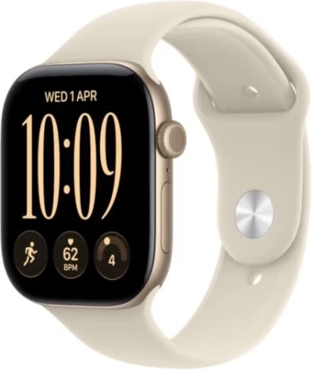 Apple Watch Series 12 GPS 42 mm helekuldse alumiiniumkorpuse ja liivakarva spordirihmaga S/M