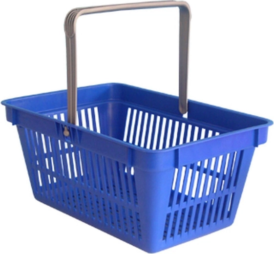 Ostukorv ühe sangaga 44,5 × 30 × 21,5 cm, plast, värvisegu, kandevõime 15 kg