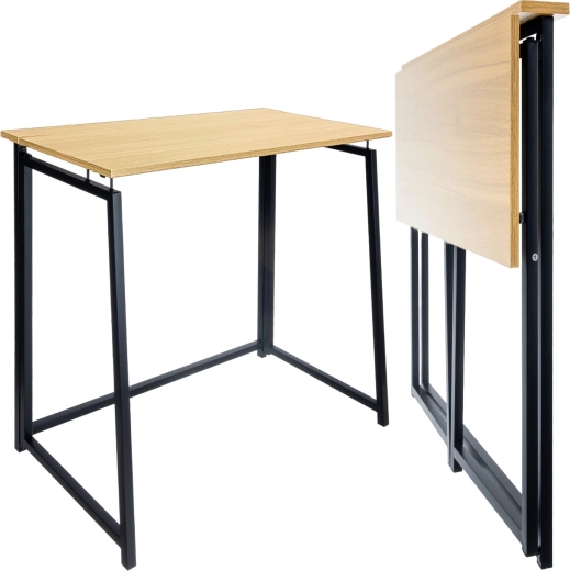 Kokkupandav kirjutuslaud RUHHY loft-stiilis – Hele puit